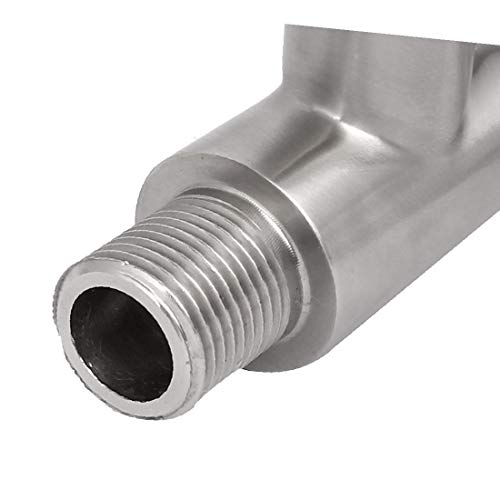 X-DREE 1/2BSP 304 Stainless Steel Wall Mount Rotary Wash Sink Basin Water Tap Faucet(1 / 2BSP 304 Acero inoxidable Montaje en pared Fregadero giratorio Lavabo Fregadero Grifo de agua Grifo