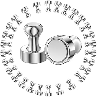 Newaner Magnesy 28 szt., zestaw super mocnych magnesów neodymowych do lodówki, małe magnesy do lodówki, płyty magnetycznej, drzwi, tablica, tablica, tablica, biała tablica 12X16mm