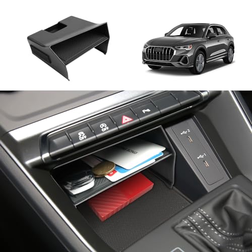Boîte de rangement pour console centrale Audi Q3 pour un voyage organisé sans aucun bruit