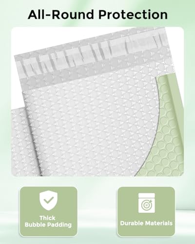 Image of Metronic Bubble Mailers 6x10 inch 600 Pack Mint Green Padded Envelopes Bulk | Usable Size 6x9 inch Waterproof Bubble Envelopes for Small Business Self-Seal Padded Mailers for Mailing Jewelry, Makeup #0