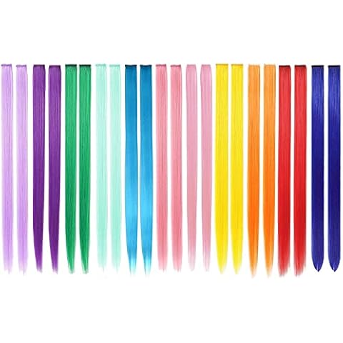 Extensiones de Cabello Colorido con Clip Cover