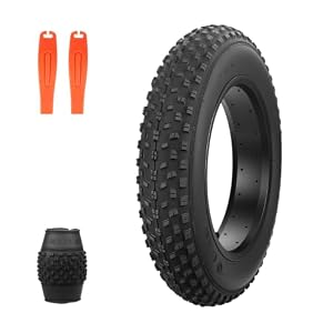 ZUKKA Fat Bike Tires 20 Zoll E Bike Fahrradreifen 20 x 3.0 Zoll Fettreifen Heavy Duty High-Performance Wear-Resistant E-Bike Mountain Snow Bike Reifen Schwarz