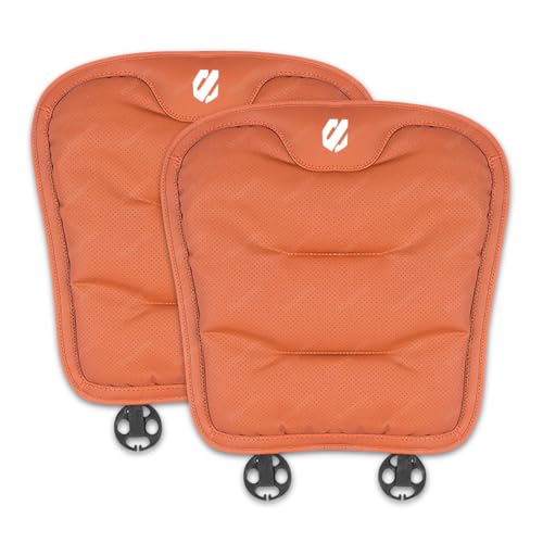 アルファード 車用 シートカバーセット カーシートカバー 座布団 アルファード 20系 30系 40系 車腰クッション ランバーサポート ファッション背もたれ 滑り止め 通気 運転席用 助手席用 リアシート (オレンジ,2個 前席シートクッション)