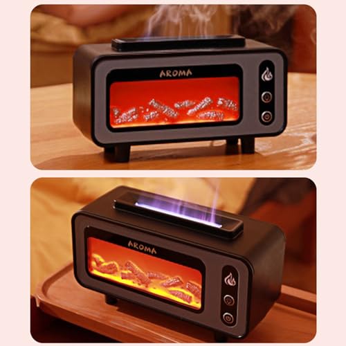 Diffuseur d'arôme feu compact USB avec humidificateur de cheminée à effet lumineux LED - 5