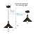 CLAXY Farmhouse mini Pendant Light Adjustable Bronze Hanging Pendant Lighting for Kitchen Bar Restaurant Bedroom-3 Pack