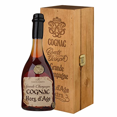 Comte Joseph - Cognac Hors D'Age Grande Champagne in Holzkiste aus Frankreich, 40% Vol (1 x 0.7 l)
