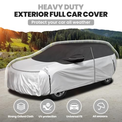 Image of Cartist 420d Car Cover Fits for Hyundai Santa Fe 2001-2027, All Weather Car Covers Outdoor for Santa Fe Accessories, Waterproof, UV Rain Snow Protection
