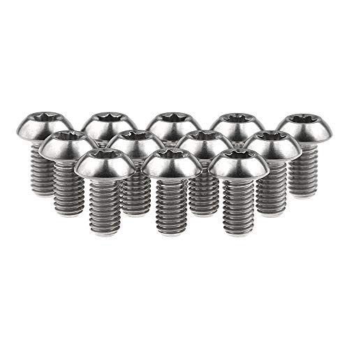 Image of 12Pcs Ti Titanium Bolts Torx M5x10 Bicycle Bike Disc Brake Cycle Rotor Screws Gr5 (Titanium)