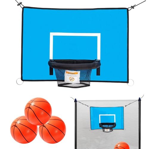 Panier basket trampoline pour des après-midis de dunks en famille | Accessoire sport de jardin météo