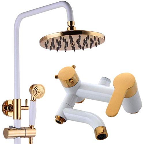 Ensemble combiné de pommeau de douche mural et mitigeur anti-calcaire