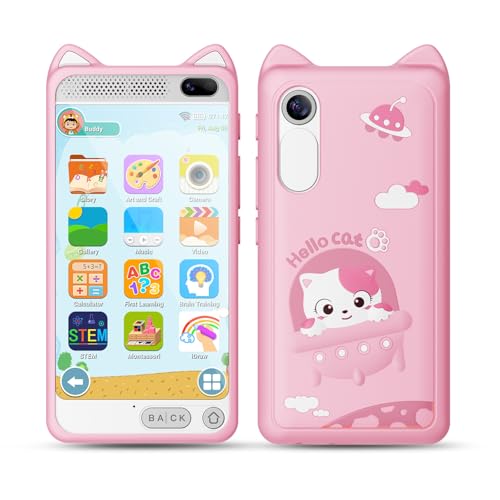 Smartphone Niños Navidad Cumpleaños Regalo, Teléfono Móvil para Niña de 3 a 12 años, Teléfono móvil Juguete con Doble Cámara，2000mA