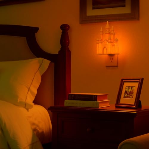 Image of DORESshop Night Lights Plug into Wall,3D Printed Castle RGB Night Light