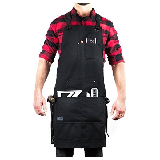 Hudson Durable Goods - Deluxe Edition - Waxed Canvas Tool Apron - Black
