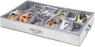 iDesign Aldo Under Bed Shoe Storage Box, Grey, 91.4 x 53.3 x 12.7 cm