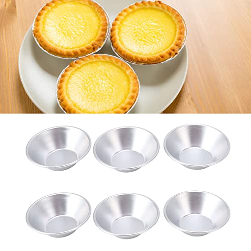 25PCS Egg Tart Molds for Baking, Mini Tart Pans for Baking, Tin Puto Cup Bakeware Muffin Cupcake Cake Cookie Mold Baking Tool, Round Resuable Nonstick