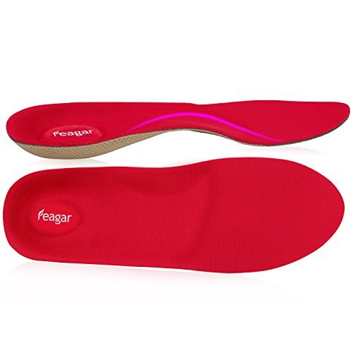 Orthotic Shoe Inserts,Feagar Semi-Rigid Flat Feet Insoles with Hidden Arch Support, Soft Pad to Relieve Foot,Heel Pain,Plantar Fasciitis and Over-Pronation for Men and Women Running Shoes,Boots (Red) Orthotic Shoe Inserts,Feagar Semi-Rigid Flat Feet Insoles with Hidden Arch Support, Soft Pad to Relieve Foot,Heel Pain,Plantar Fasciitis and Over-Pronation for Men and Women Running Shoes,Boots (Red)