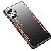 Produktbild ESTH® Handyhülle für Xiaomi Poco F3 GT Hybrid Rüstung Aluminium Metall Stoßfester Bumper Cover Soft Silikon Militär Heavy Duty Case für Xiaomi Poco F3 GT, Rot