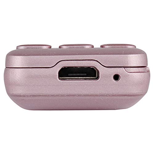 Image of KECHAODA A27 Keypad Dual Sim Mini Mobile Phone with External Memory Slot 1.68cm (0.66 inch) Display Only Mobile Phone & Charging Cable in Box, Battery,No Charger - Rose Gold