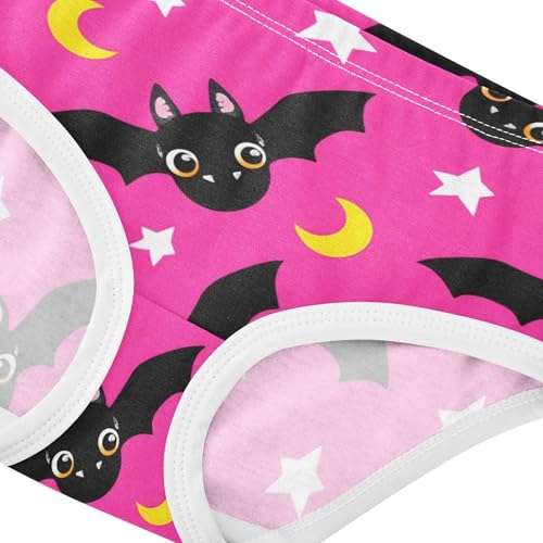 Florals Girls Underwear Toddlers 2t Cotton Panties for Girl Cute Cartoon Black Bats Hotpink Kids Briefs Undies4