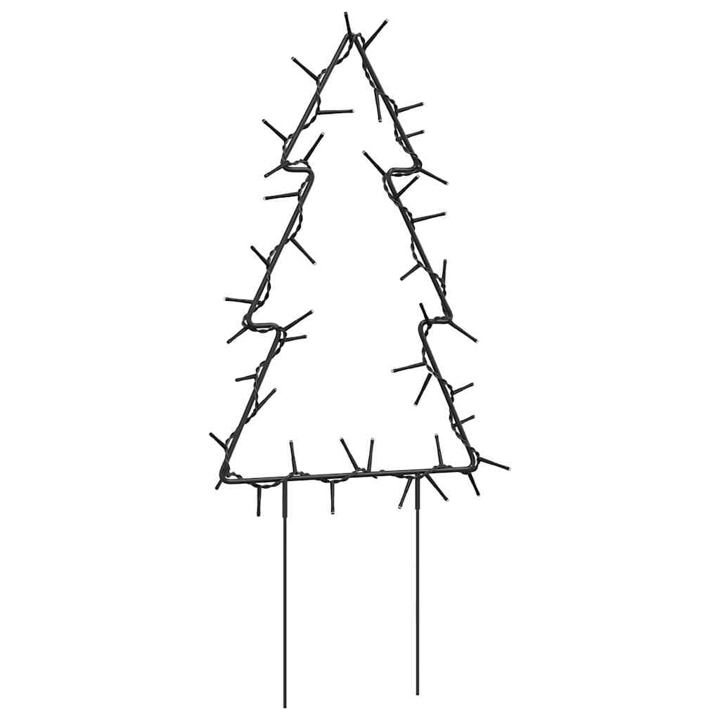 Weihnachtsbäume mit Erdspießen 3 Stk 50 LEDs 30 cm Eisen warmweiß USB Weihnachtsbeleuchtung für Garten Balkon Terrasse Innen Außen festliche Adventsdeko mit 8 Lichteffekten und IP44 Schutz