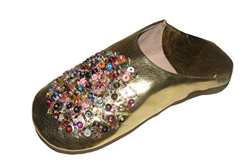 Marrakech Accessoires Orientalische Schuhe Babouche Hausschuhe Pantoffel Slipper aus Marokko - Damen - 905363-0028, Schuhgrösse:39 Cover