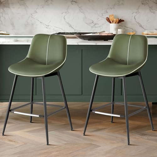 VASAGLE Bar Stools Set of 2, 24.4-Inch Counter Height