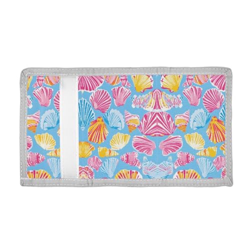 ALAZA Kids Wallets for Boys Girls Toddler Trifold Wallet Children Small Yellow Cute Shell with Zipper Coin Pocket2