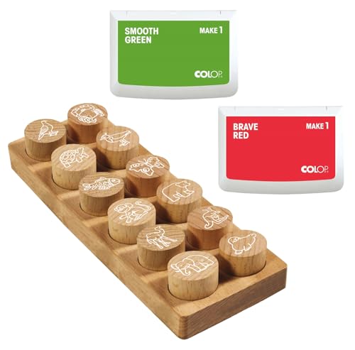 Tampons en bois de hêtre COLOP Woodies, empreinte ronde 29 mm de qualité