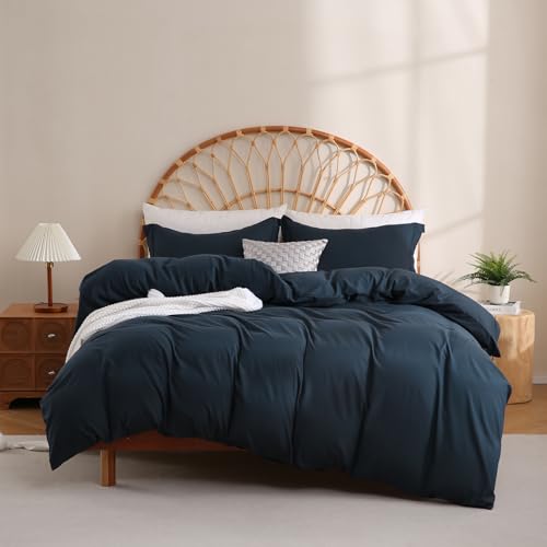 JSD Navy Blue Duvet Cover Set King Size