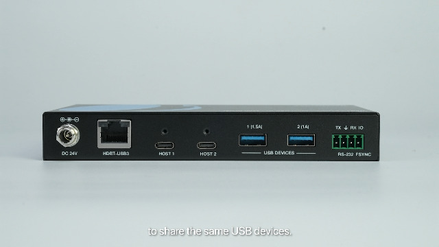 Image of OREI USB 3.2 Over Ethernet HDbaseT Cat6 Extender LAN Upto 330 Feet - Dual Host Extends 2X USB-C / 2X USB-A Signal Over LAN Ethernet - RS-232, PoC, Supports All Operating System