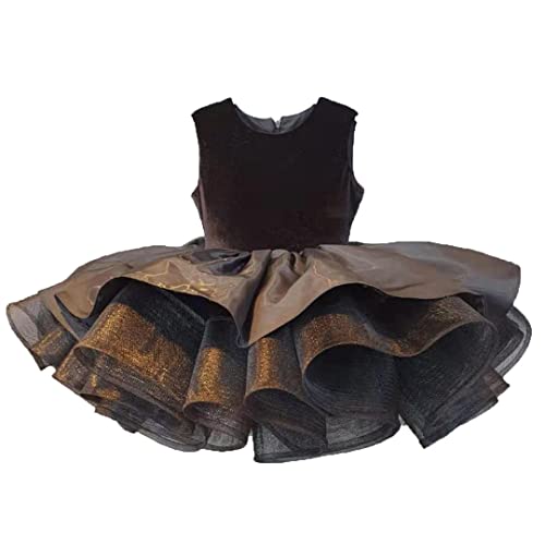 Flower Girls Vintage Dresses Toddler Princess Tutu Tulle Wedding Birthday Party Dress