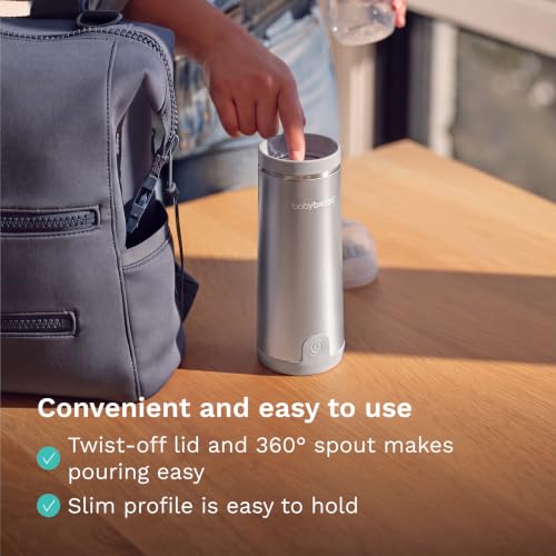 Baby Brezza Portable Baby Bottle Warmer - Breastmilk + Formula Safe, Silver - image 6