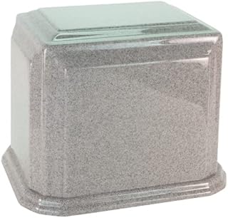 Arch Cultured Marble Urn for Two - Misty Gray - Extra Large - Companion Size - Cremation Urns for Human Ashes - Ground Burial, Home Memorial and Funeral Cremation Urn