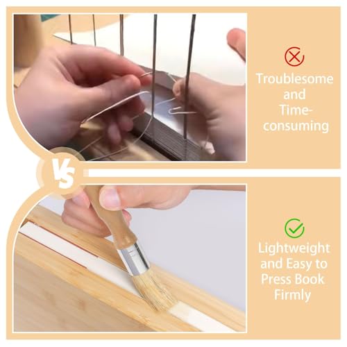 Dezhier Kit de encadernação de livros de 35 peças, ferramenta de encadernação de bambu grande de mad