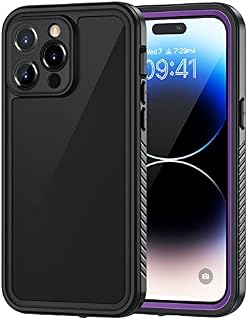 Lanhiem for iPhone 14 Pro Case, IP68 Waterproof Dustproof Shockproof 14 Pro Cases with Built-in Screen Protector, Full Body Sealed Protective Front and Back Cover for iPhone 14 Pro -6.1 inch (Black)