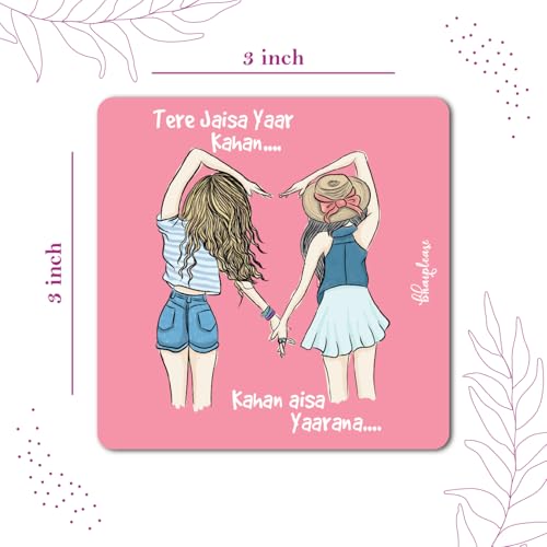 Image of Bhai Please Tere Jaisa Yaar Wooden Fridge Magnet in Hindi | Friendship Day Gift | Funny Fridge Magnet for Friends | Dost Gift | Yaar Gift | Funny Hindi Magnet