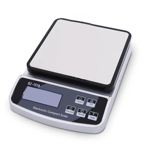 15KG/10KG/3KG Electronic Scale USB Charge Precision Kitchen Balance Food Scale Household Coffee Scale Smart Digital Baking Scale(15KG-1g)