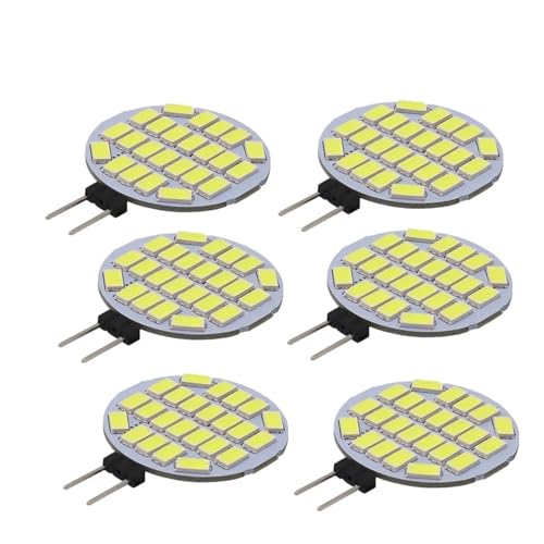 eufeifeiegds G4 LED���E���h�����W�t�[�h�d�� 12V SMD5370 24 LED�{�[�g���C�g �z���C�g/�E�H�[���z���C�g �d�������v �����p�����v ���P�x(Cold White 6500K,24LEDS-(1 PCS))