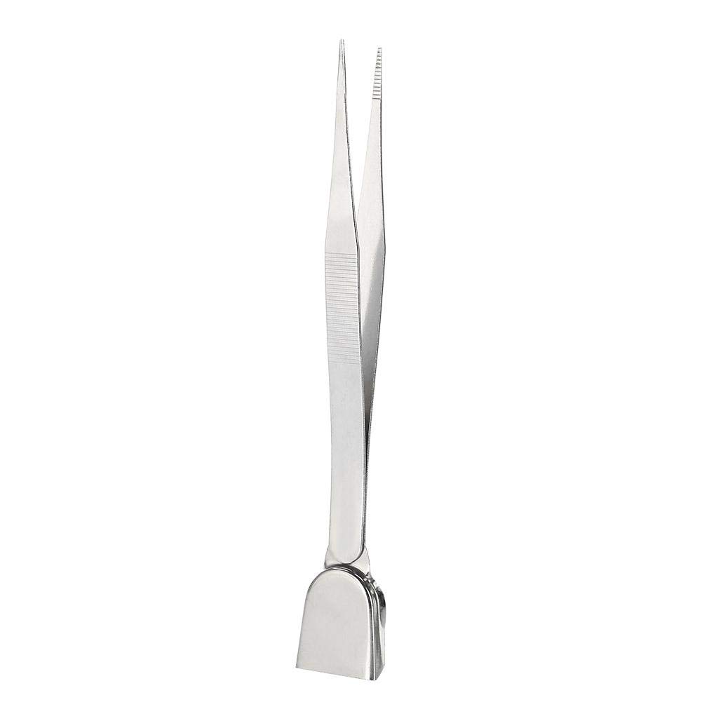Professional Stainless Steel Tweezers With Scoop Shovel Craft Jewelry Tool For Diamond Gem Beads Rhinestone