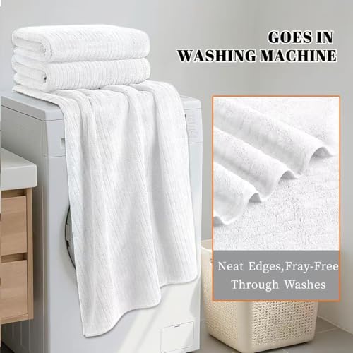 Lunoku 4 Pack Bath Towels Set 35 x 70in Extra Large, Ultra Soft Microfiber - image 5