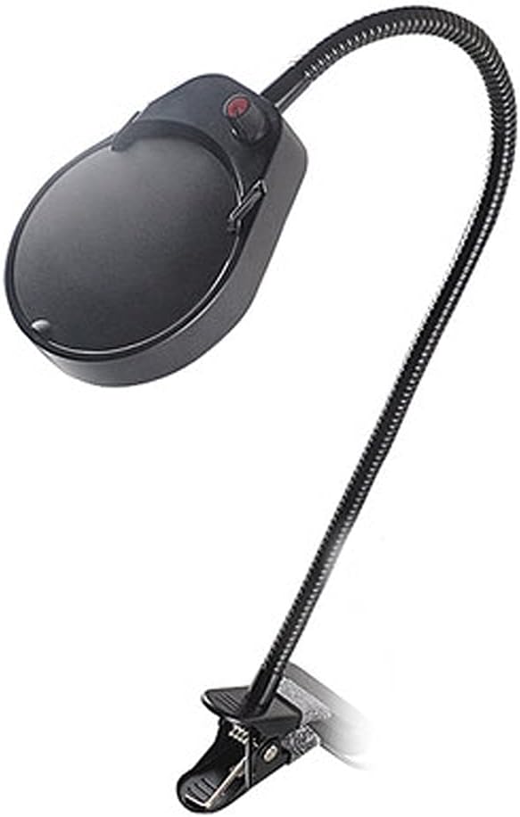 Bright Light Desk Gooseneck Magnifier Lamp with Metal Large Clamp Magnifying Glass