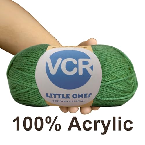 Image of VCR Dark Green Yarn, 100 Grams Hank, 190 Meters Length, Acrylic Ball for Crochet and Knitting, Soft Crosia Threads, Pack of 1 Yarn, Suitable for DIY Crafts