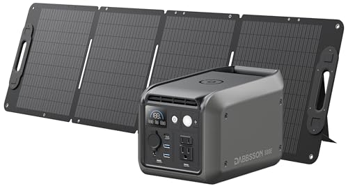 Dabbsson �|�[�^�u���d�� 300E��120W �\�[���[�p�l�� �Z�b�g336Wh ���ő̃����_�S���`�E���|�[�^�u���d�� ���o��AC(300W�u��600W) 25dB �É��݌v ���^�y�� 7�o�̓|�[�g 10�N������ �A�v�����u���� �ƒ�A�E�g�h�A �L��