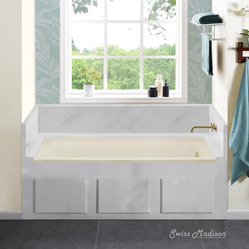 Image of Swiss Madison Voltaire 60 inch x 30 inch Right-Hand Drain Alcove Bathtub in Bisque