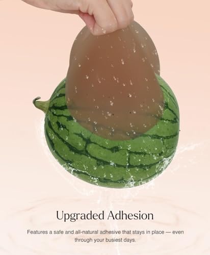 Image of Popilush Nipple Covers for Women Sticky Bra Silicone Adhesive - Breathable Invisible Reusable for Wedding, Backless Dresses