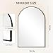 Arched Bathroom Mirror for Wall, Mirror for Vanity,30''x20'' Large Wall Mounted Mirror, Metal Frame (30''x20'', Black)
