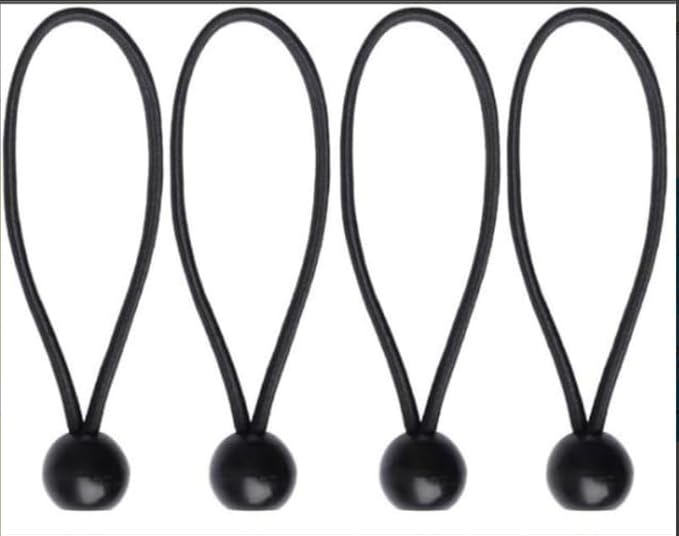 8 Pcs Tarpaulin Bungees Balls, Black Tarpaulin Ball Bungee Cords Flag