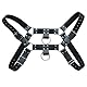 NEEMOSI Brustgurt Herren Leder Brust Harness Punk Männer Brust Geschirr Punk Gothic Fetisch Bandage Kostüme Brustgeschirr Gay Reizvolle Bondage SM Fesseln Cosplay Party Kostüme Sexy Sklave Clubwear
