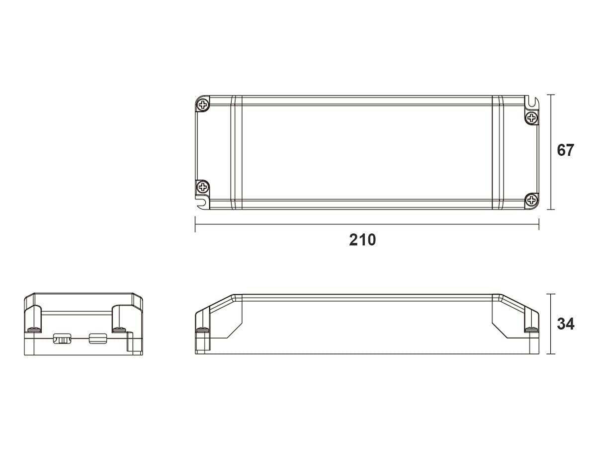 Alimentador transformador regulable con Triac Dimmer 24 V 100 W, regulable directamente en CA 220 V corte de fase, voltaje constante para tira LED 24 V