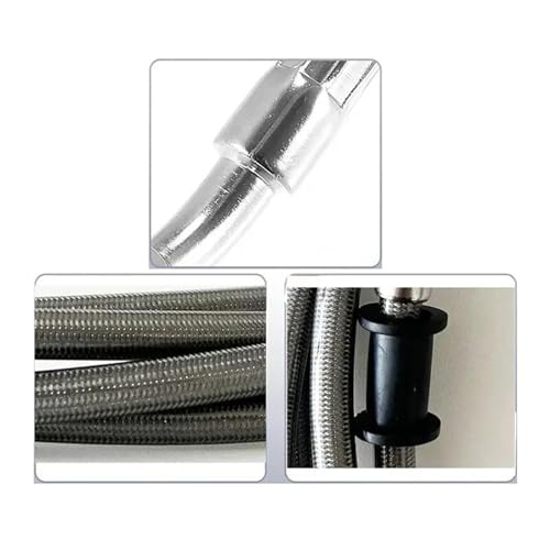 Durite frein hydraulique tressée M10 banjo 90° pour moto